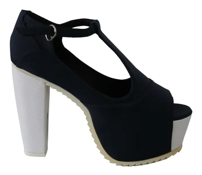 JEFFREY CAMPBELL Shoes Темно-синие туфли-лодочки из неопрена Havana Suade T Style s. ЕС39/США8,5