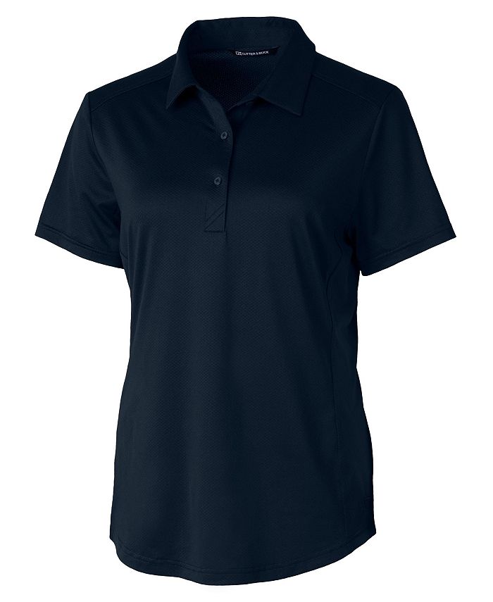 Женская рубашка-поло с короткими рукавами и фактурной эластичной тканью Prospect Cutter & Buck, синий