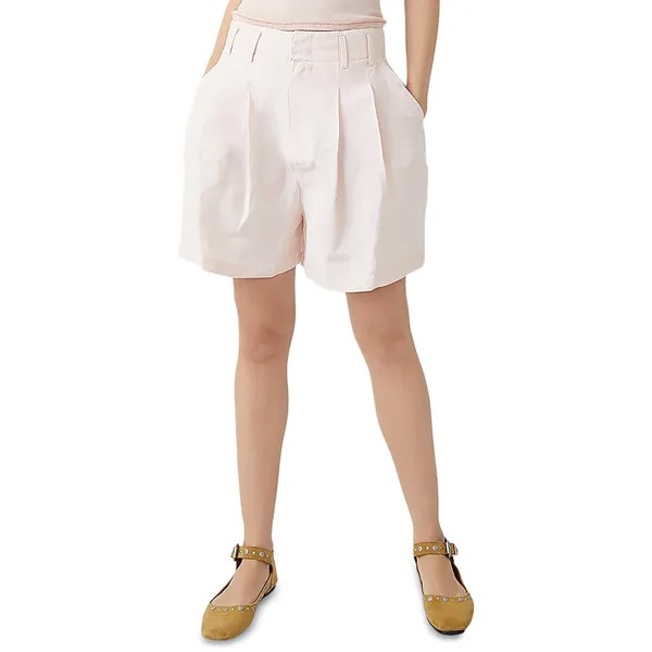 Женские льняные шорты карго со складками Calla Free People, цвет Pink Rose