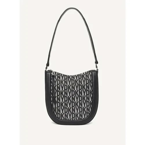 Сумка хобо DKNY 105869, фактура зернистая, черный