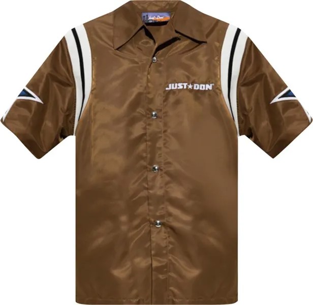 Рубашка Just Don Out Of This World Button Up Shirt 'Brown', коричневый