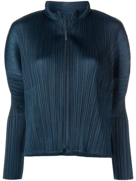 Pleats Please Issey Miyake плиссированная блузка на молнии