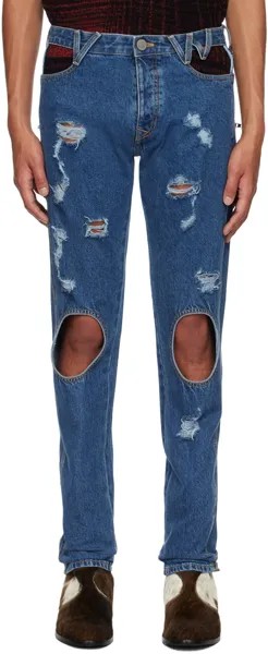 Синие джинсы Pepe с вырезами Vivienne Westwood