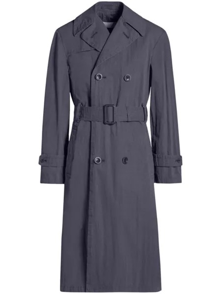 Maison Margiela двубортный тренч, черный