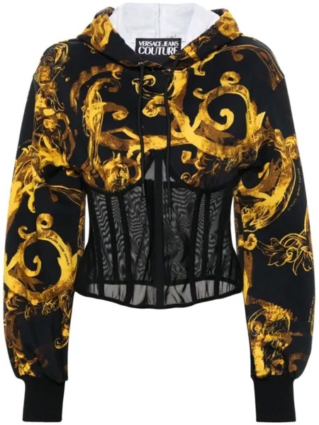 Versace Jeans Couture худи с принтом Watercolour Couture, черный