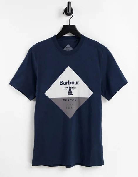 Темно-синяя футболка с логотипом Barbour Beacon-Темно-синий