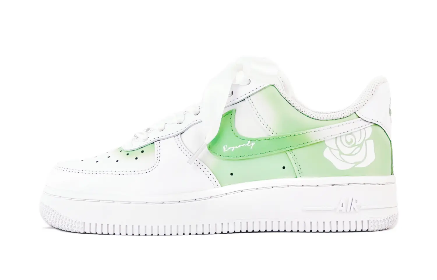 Кроссовки Nike Air Force 1 Skateboarding Shoes Women's Low-top Green/White, зеленый