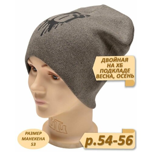 Шапка Selfiework, размер 54-56, хаки