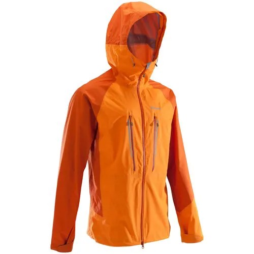 Мужская водонепроницаемая куртка для альпинизма - ALPINISM LIGHT, размер: M, цвет: Насыщенный Оранжевый/Огненно-Оранжевый SIMOND Х Декатлон