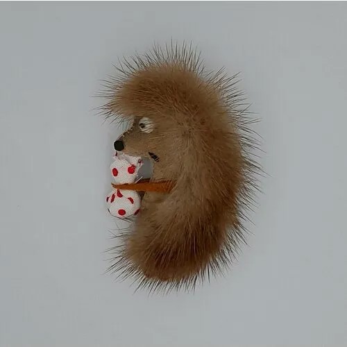 Брошь, коричневый