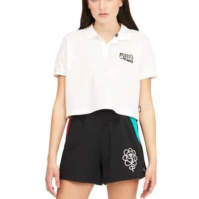 Футболка Puma Mr Doodle X Short Sleeve Polo женская белая повседневная 530660-02