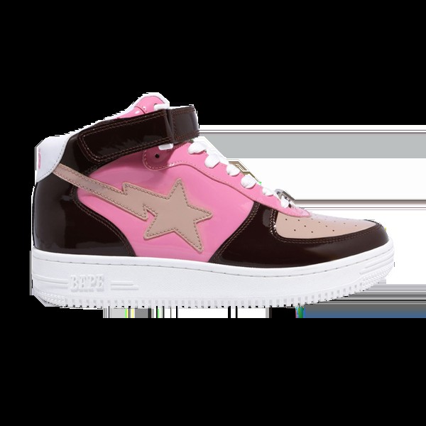 Кроссовки BAPE Bapesta Mid, коричневый