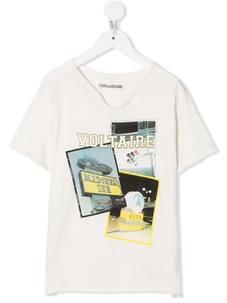Zadig & Voltaire Kids футболка с логотипом
