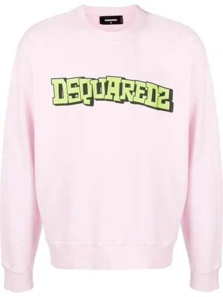 Dsquared2 толстовка с логотипом, розовый