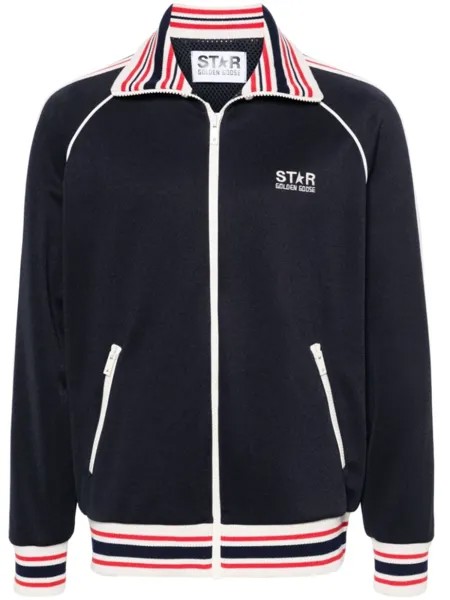 Golden Goose спортивная куртка с полосками, синий