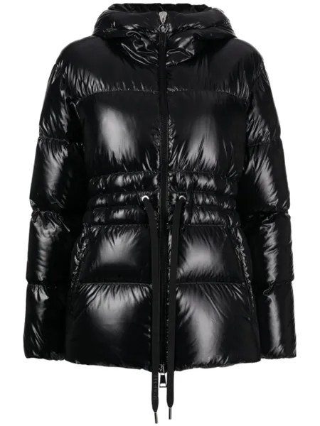 Moncler пуховик Taleve с кулиской, черный