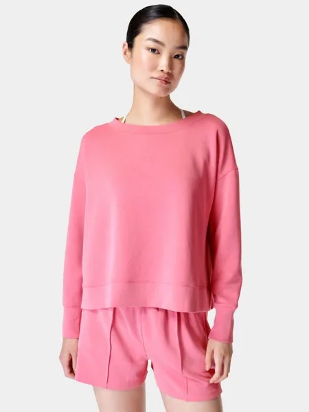 Утяжеляющий джемпер Sweaty Betty Sand Wash Cloud, розовый леденец