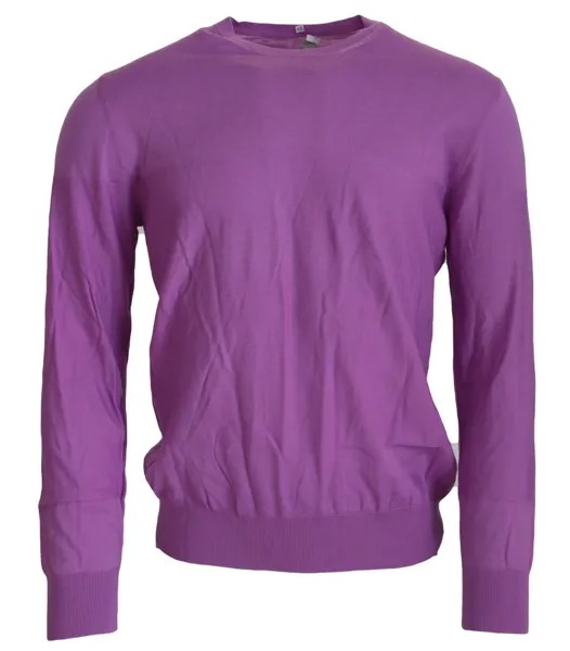 ALYKI свитер мужской фиолетовый шерстяной пуловер с круглым вырезом и длинными рукавами IT48/US38/M 100 долларов США