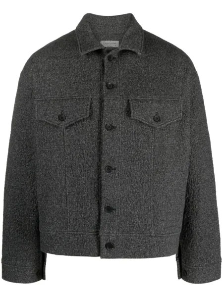 Yohji Yamamoto меланжевая куртка-рубашка, черный