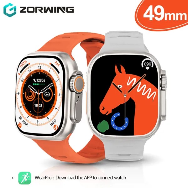 Умные часы Ultra 8 для мужчин и женщин, спортивные наручные часы для фитнеса, NFC водонепроницаемые Смарт-часы для Android IOS 2022 с ремешком и замком