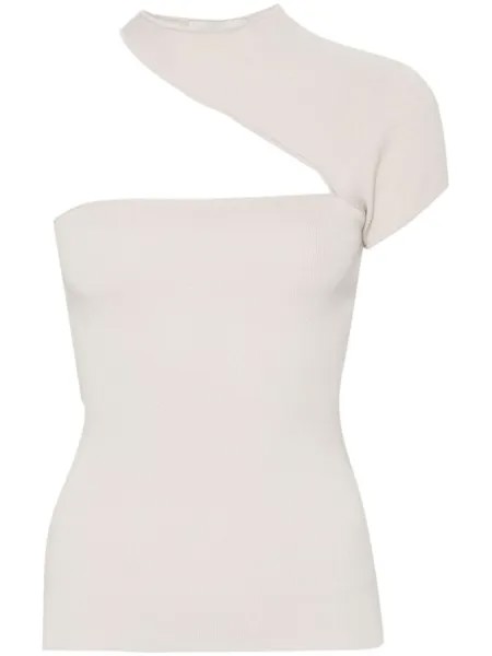 ISABEL MARANT топ Osira асимметричного кроя, нейтральный цвет