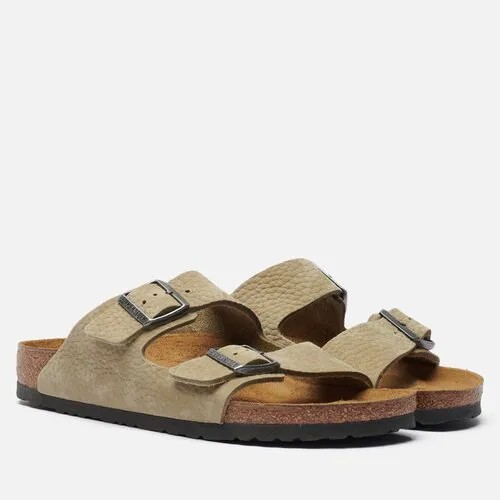 Шлепанцы Birkenstock, натуральная замша, размер 44, зеленый