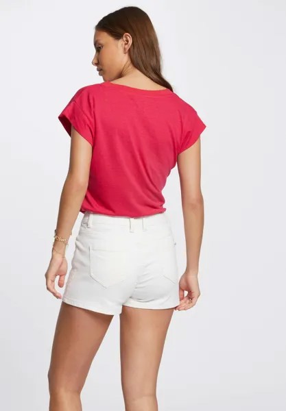 Базовая футболка SHORT-SLEEVED WITH V-NECK Morgan, розовый