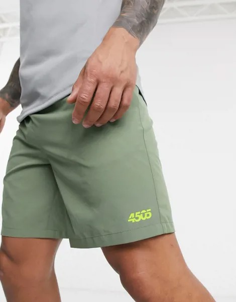 Спортивные шорты цвета хаки ASOS 4505-Зеленый