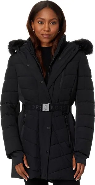 Пуховик Michael Kors Belted Active Puffer A421168C, черный