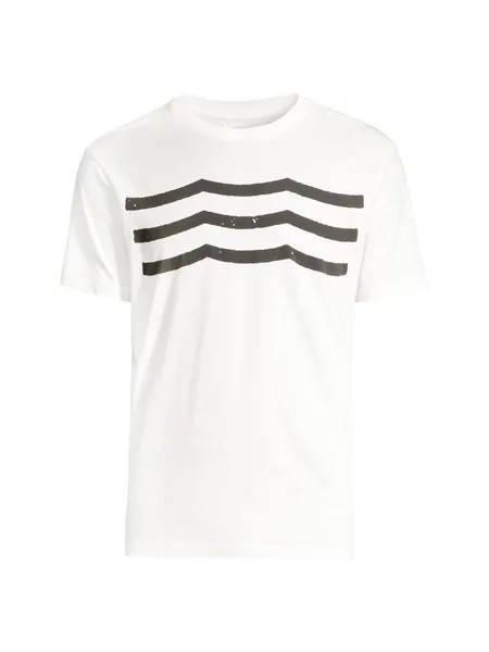Облегающая прямая футболка меланжевого цвета Sol Angeles, белый