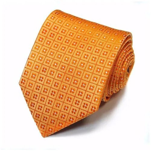 Стильный оранжевый галстук в рисунок Basile 821970