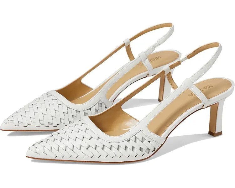 Туфли MICHAEL Michael Kors Alora Mid Sling, цвет Optic White