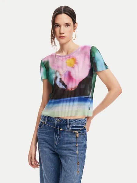 Футболка узкого кроя Desigual, мультиколор