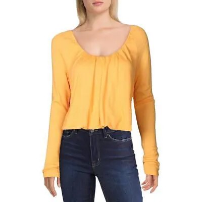 We The Free Женская блузка Bondi оранжевого цвета с укороченным термобельем и вафельным верхом L BHFO 6267