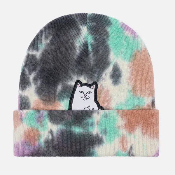 Шапка Ripndip Lord Nermal Tie-Dye чёрный, Размер ONE SIZE