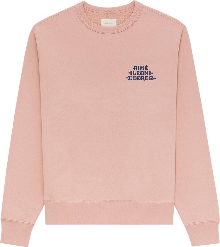 Толстовка Aimé Leon Dore Fleur Logo Crewneck Sweatshirt 'Peach', розовый
