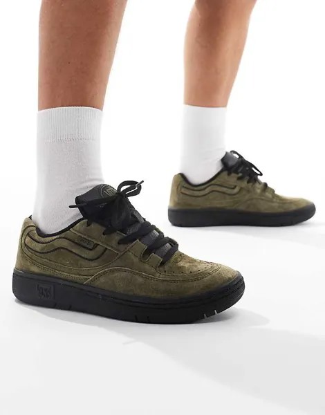 Темно-оливковые кроссовки Vans Speed