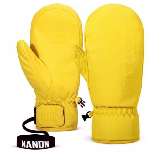 Варежки NANDN, размер S, желтый