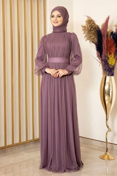 Платье мусульманское Fashion Showcase Design FSC2079 фиолетовое 42 (доставка из-за рубежа)