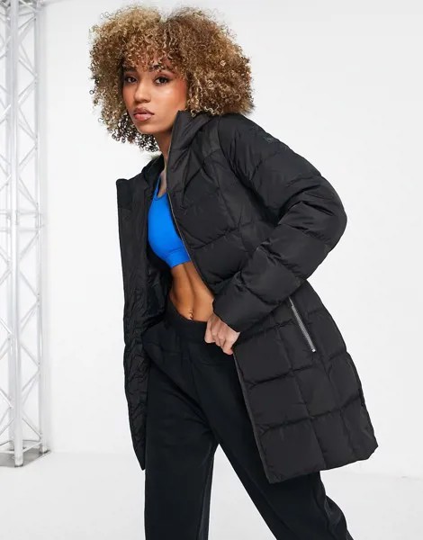 Черный длинный пуховик Jack Wolfskin Baffin Island
