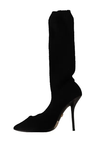 DOLCE - GABBANA Обувь Черные эластичные носки Ботильоны EU38/US7,5 Рекомендуемая розничная цена 1500 долларов США