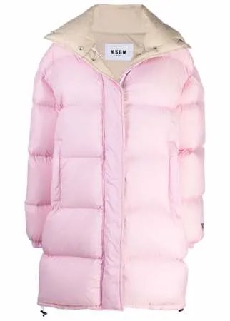 MSGM пуховик с потайной застежкой