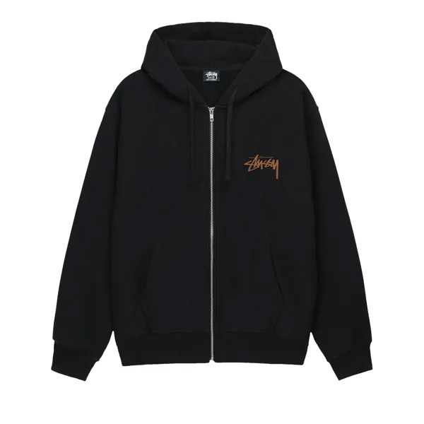 Толстовка Stussy Skate Tough на молнии, цвет Черный