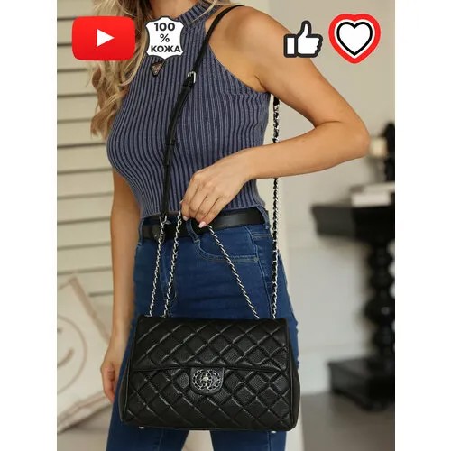 Сумка  багет GIORGIO FERRETTI, фактура зернистая, черный