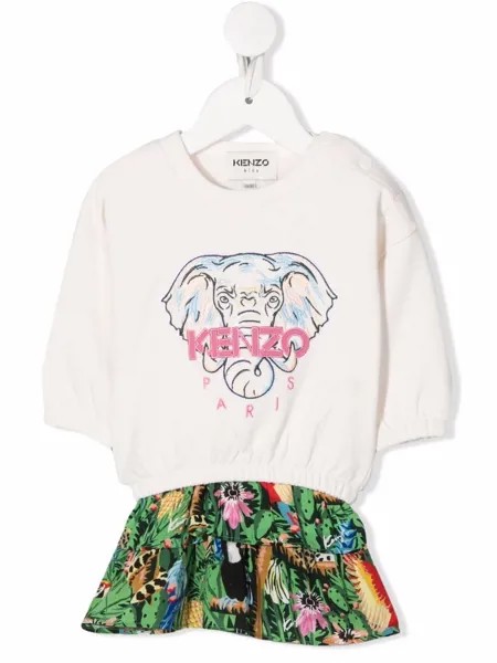 Kenzo Kids платье-джемпер с логотипом