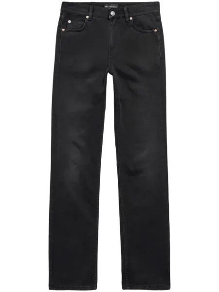 Balenciaga прямые джинсы средней посадки, черный