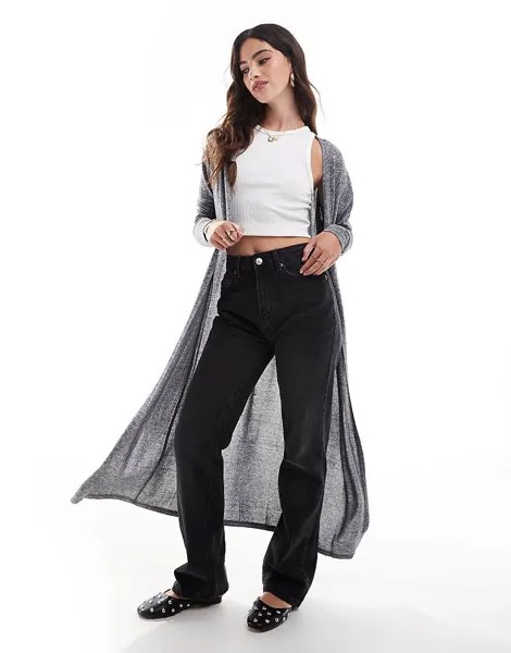 Vero Moda – удлиненный кардиган накидки среднего серого меланжа