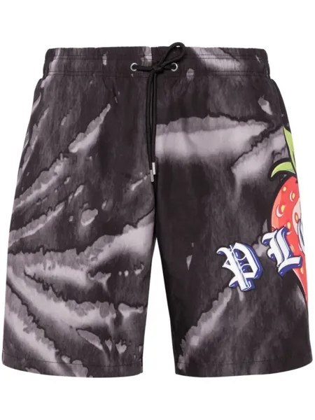Philipp Plein плавки-шорты Tutti Frutti, черный