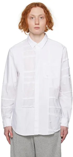 Белая рубашка в стиле пэчворк Engineered Garments