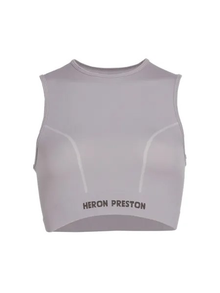 Укороченный топ Active с логотипом Heron Preston, серый